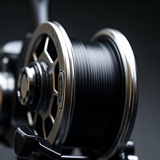 Nahaufnahme einer hochwertigen Angelrolle